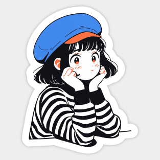 Cute girl anime Sticker